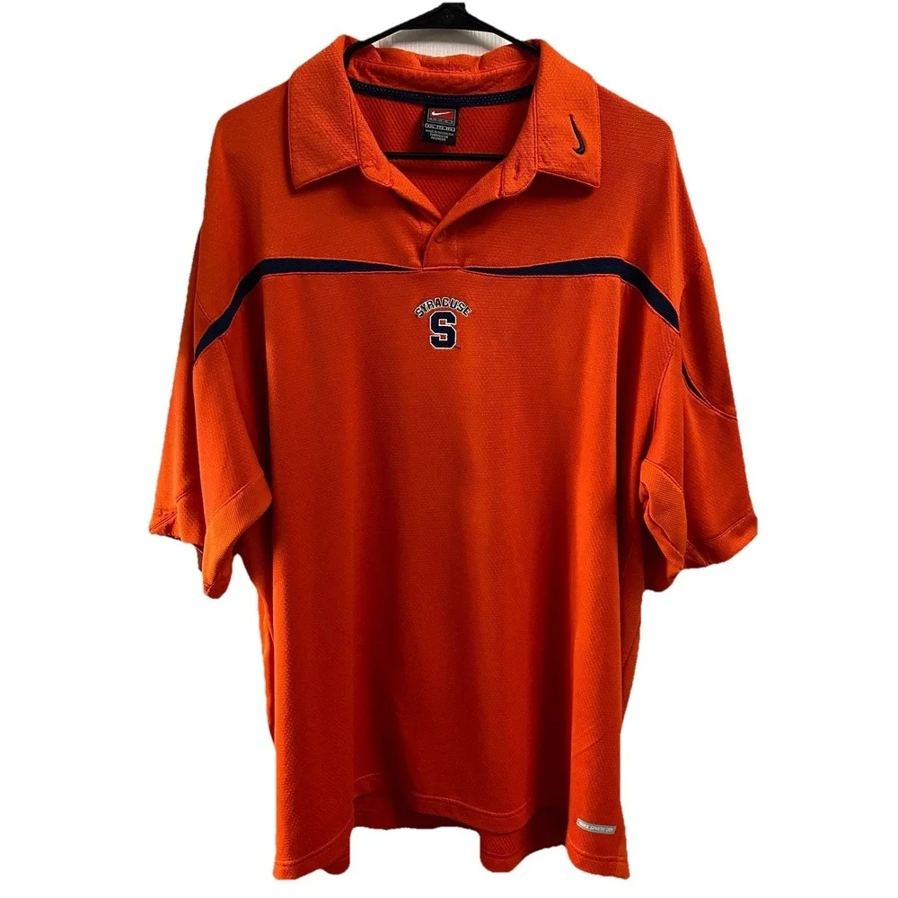 Nike Syracuse Orangeman Team‎ NCAA Polo Shirt Basketball Football Golfer Sz. XXL